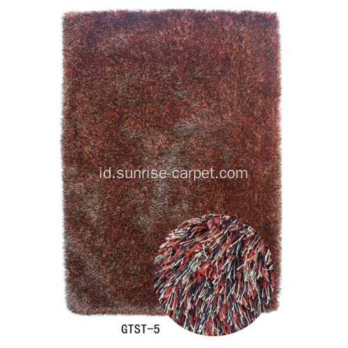 Elastis dan Polyester Silk Shaggy Rugs